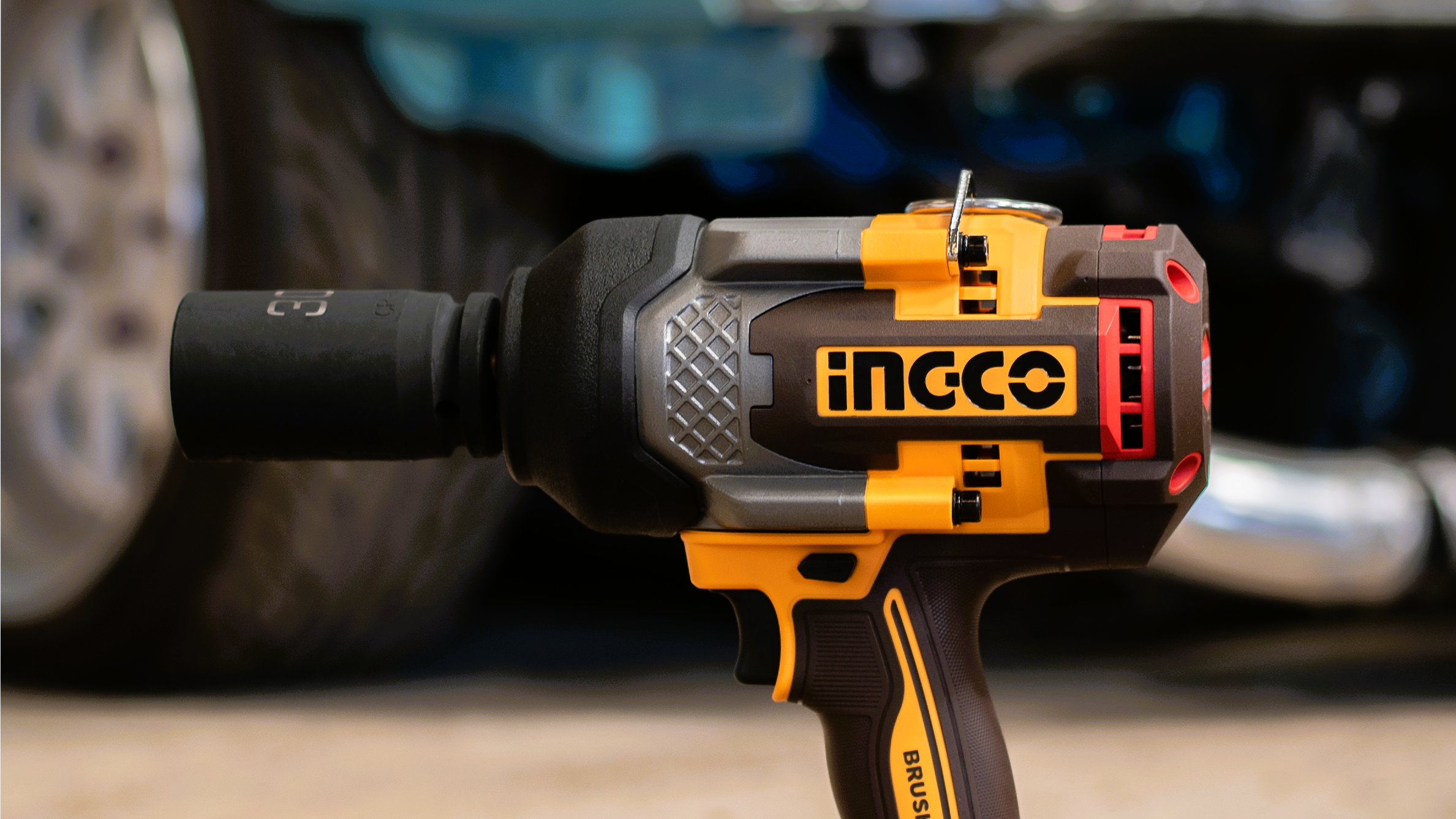 INGCO 1350Nm Impact Wrench with Socket and 6.0Ah Battery