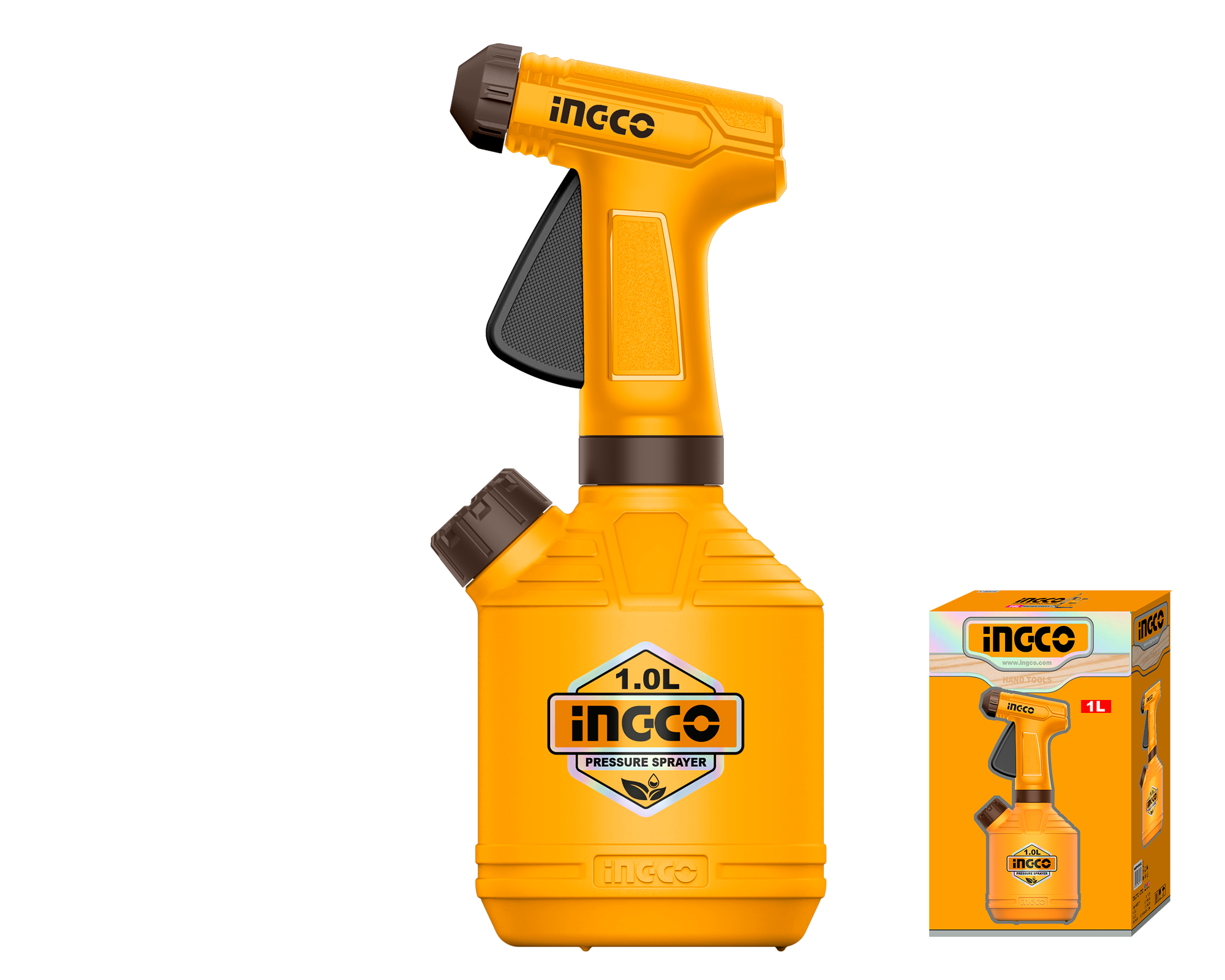 INGCO 1L Pump sprayer with Level Indicator and Second Opening