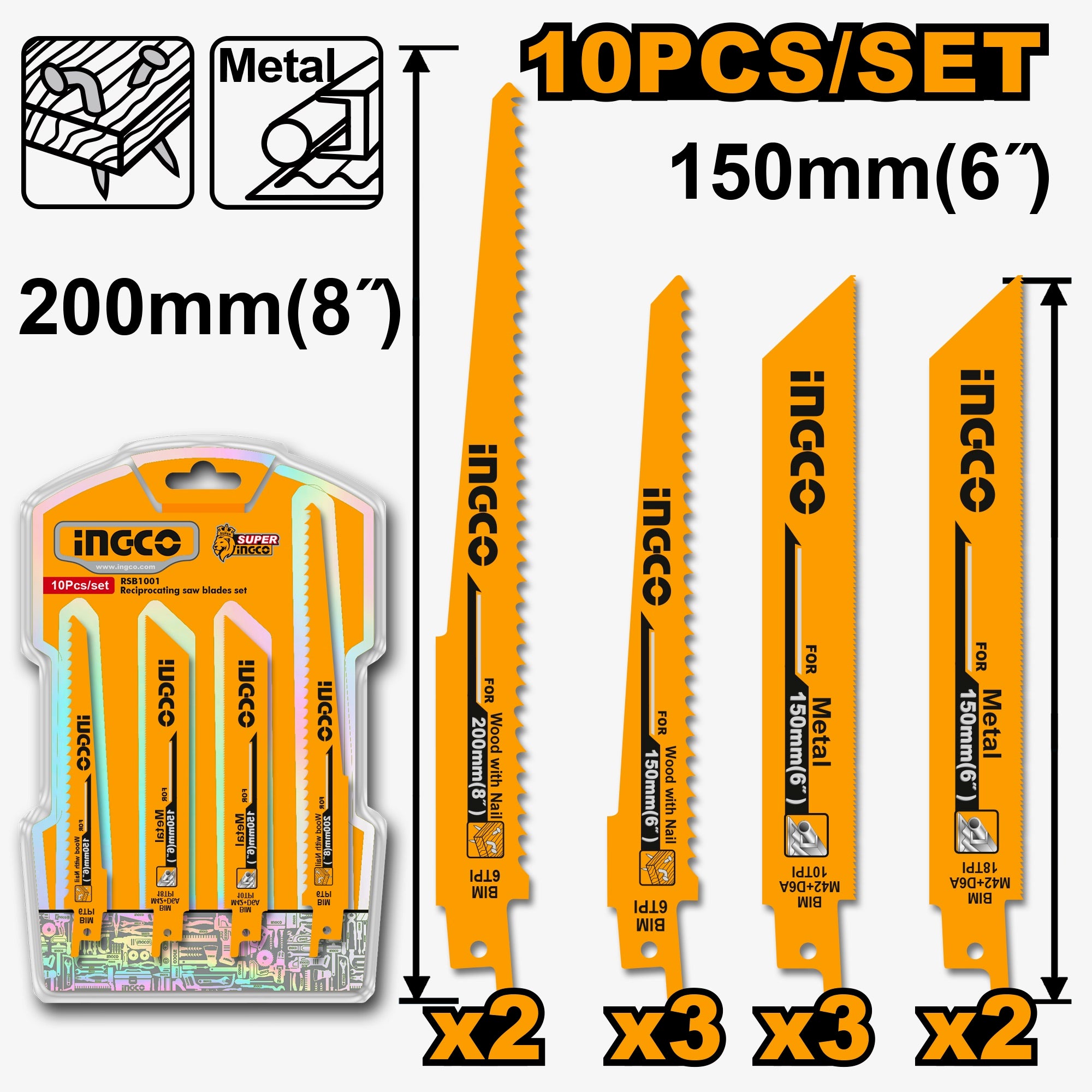 Reciprocating Saw Blades Set