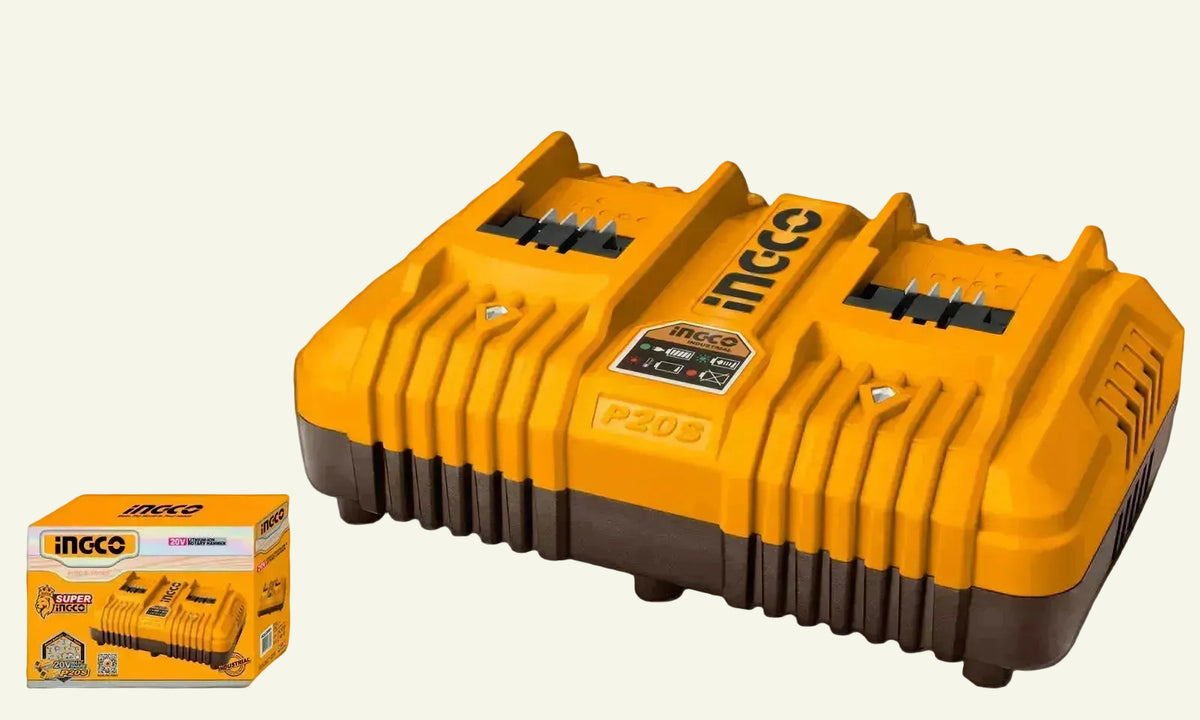 INGCO P20S dual port battery charger FCLI2034E for 20V cordless tools