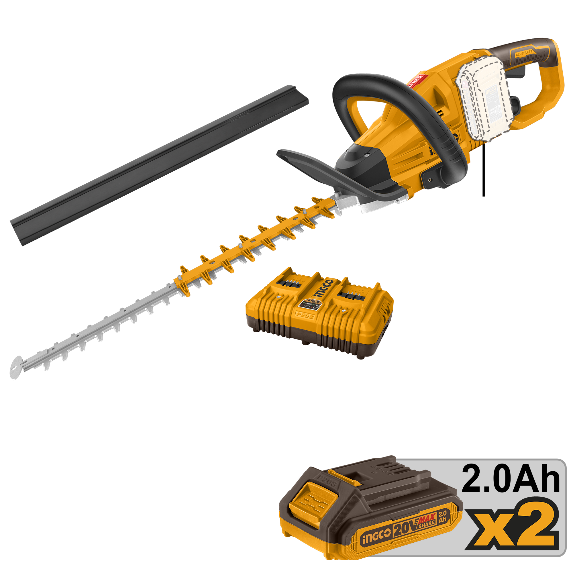 INGCO 40V Cordless Hedge Trimmer with Rotating Handle