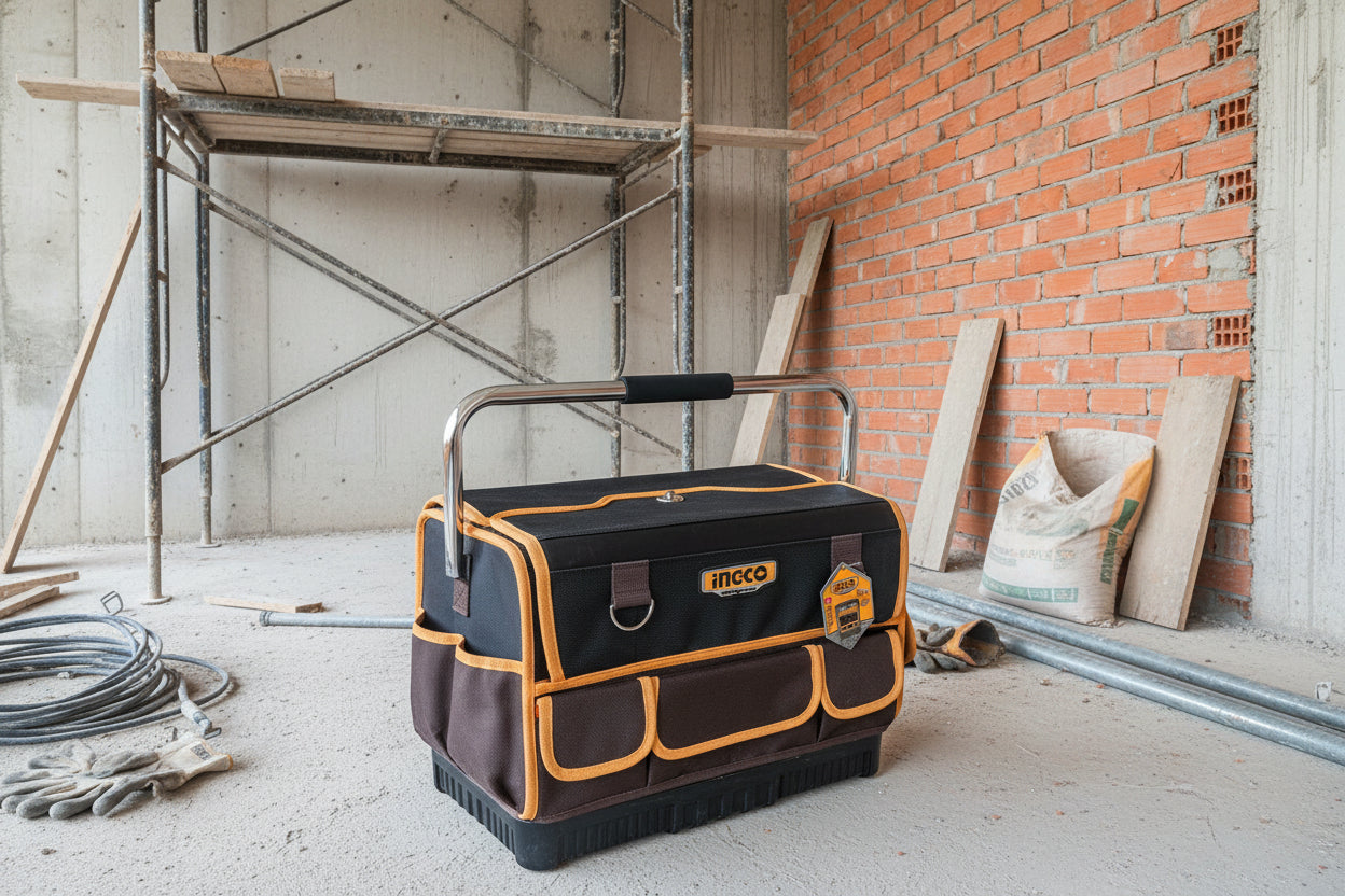 ingco bag with steel handle and clasp