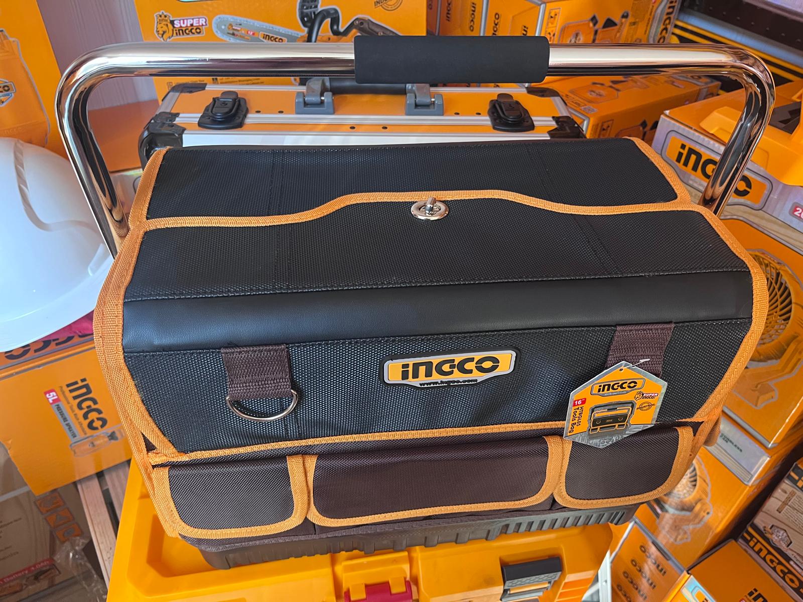 INGCO 16" Tool Bag 14 Pockets and Steel Handle