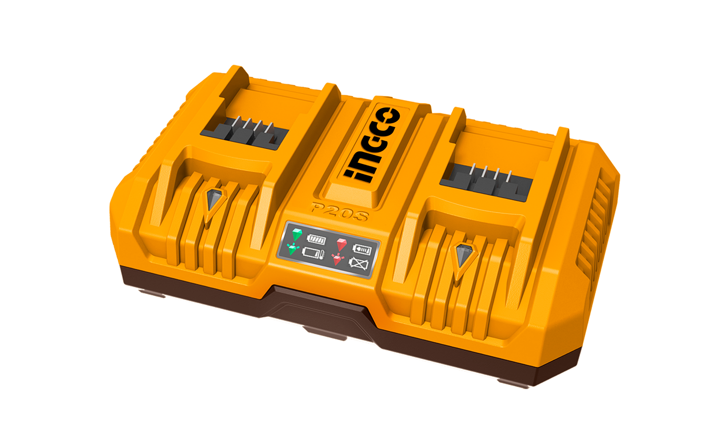 INGCO 4.0Ah 2-Port Lithium-Ion P20S Charger