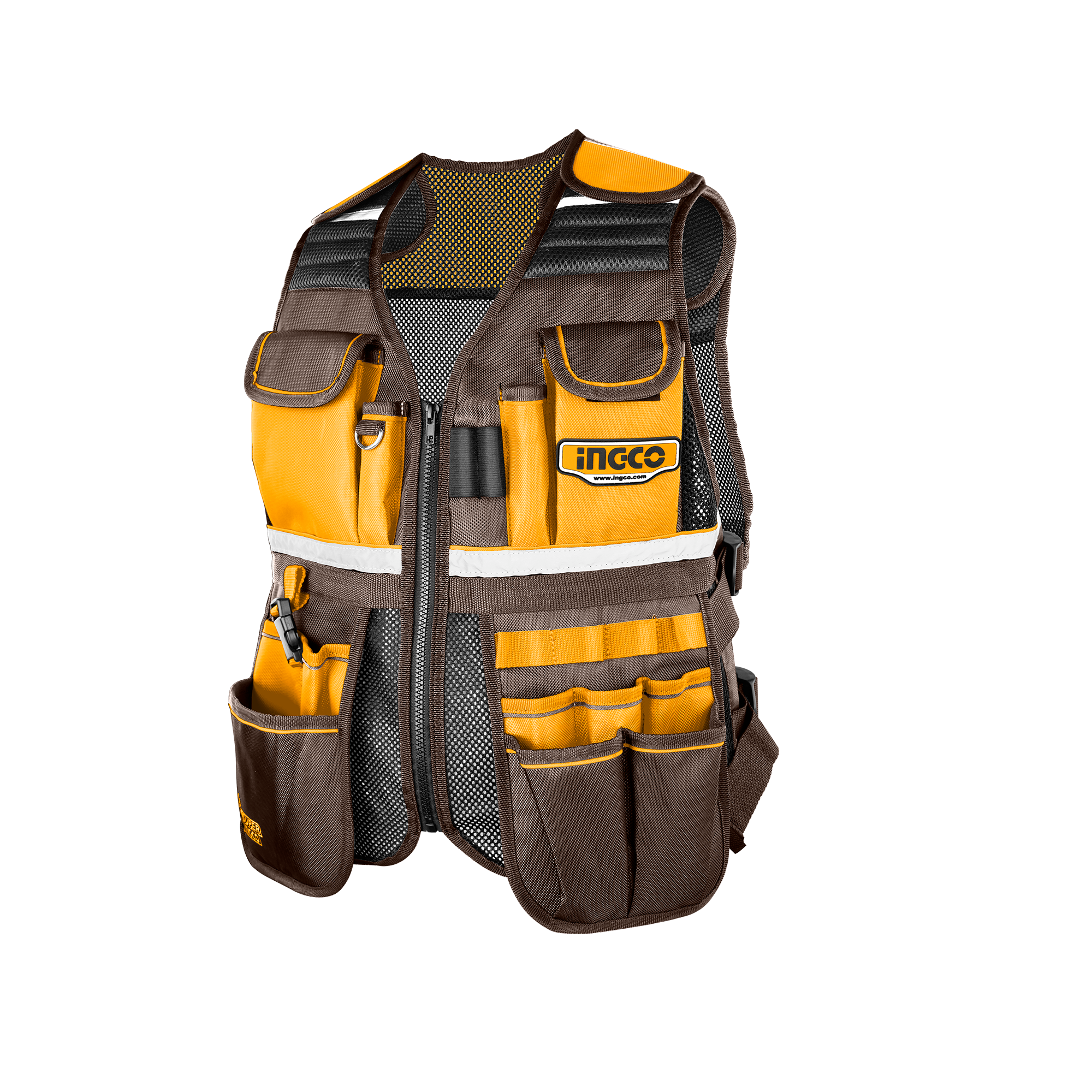 INGCO Air-Mesh Tool Vest 17 Pockets Adjustable S-XXL | HTVT09028