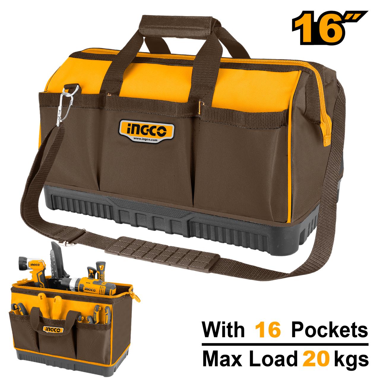 INGCO 16" Tote-Style Tool Bag Max load 20kg