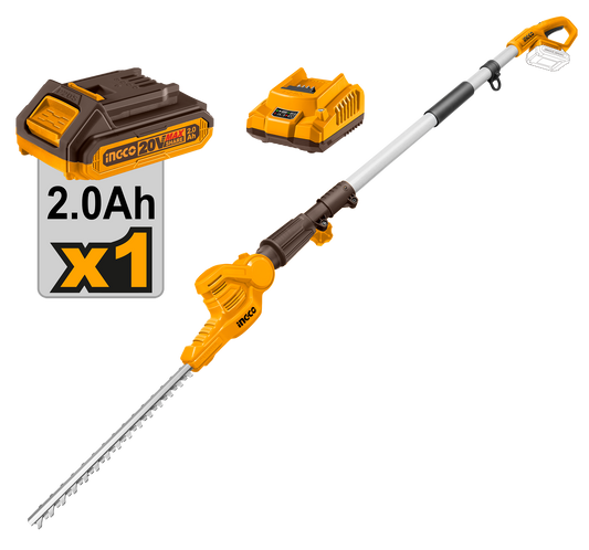 INGCO 20V Cordless Garden Pole Hedge Trimmer