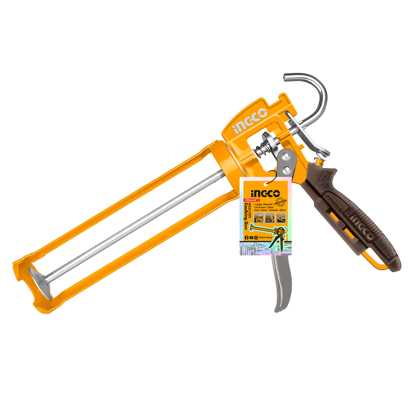 INGCO Strong 9 Inch Caulking Gun with Rotary Function