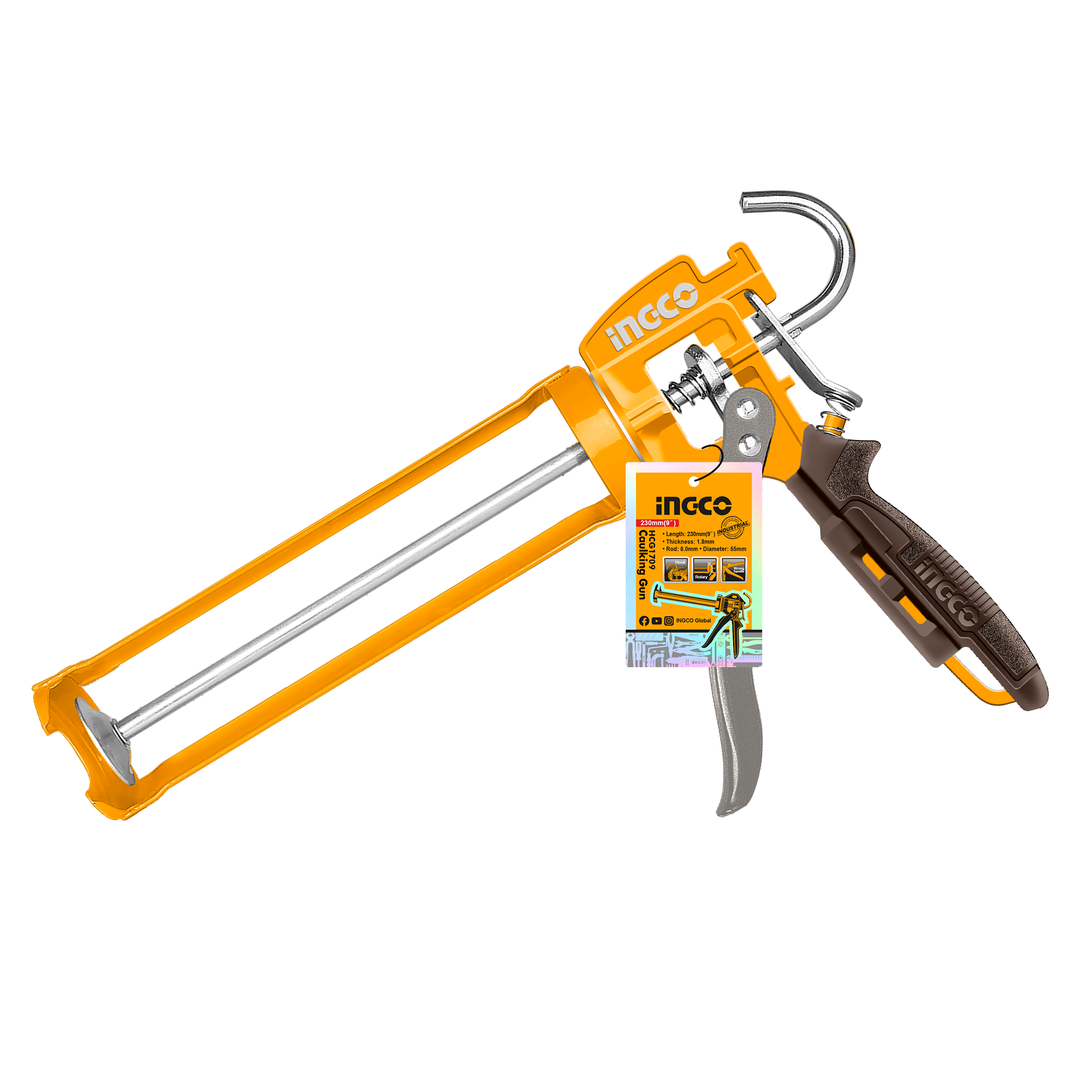 INGCO Caulking Silicone Gun Strong 9" Aluminium with Rotary function
