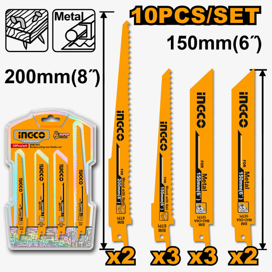 Reciprocating saw blades set