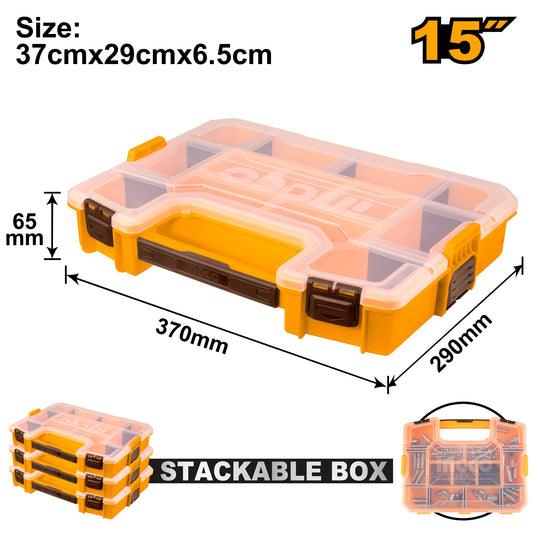 INGCO Plastic Organiser Stackable 15" Small-Parts Storage Box