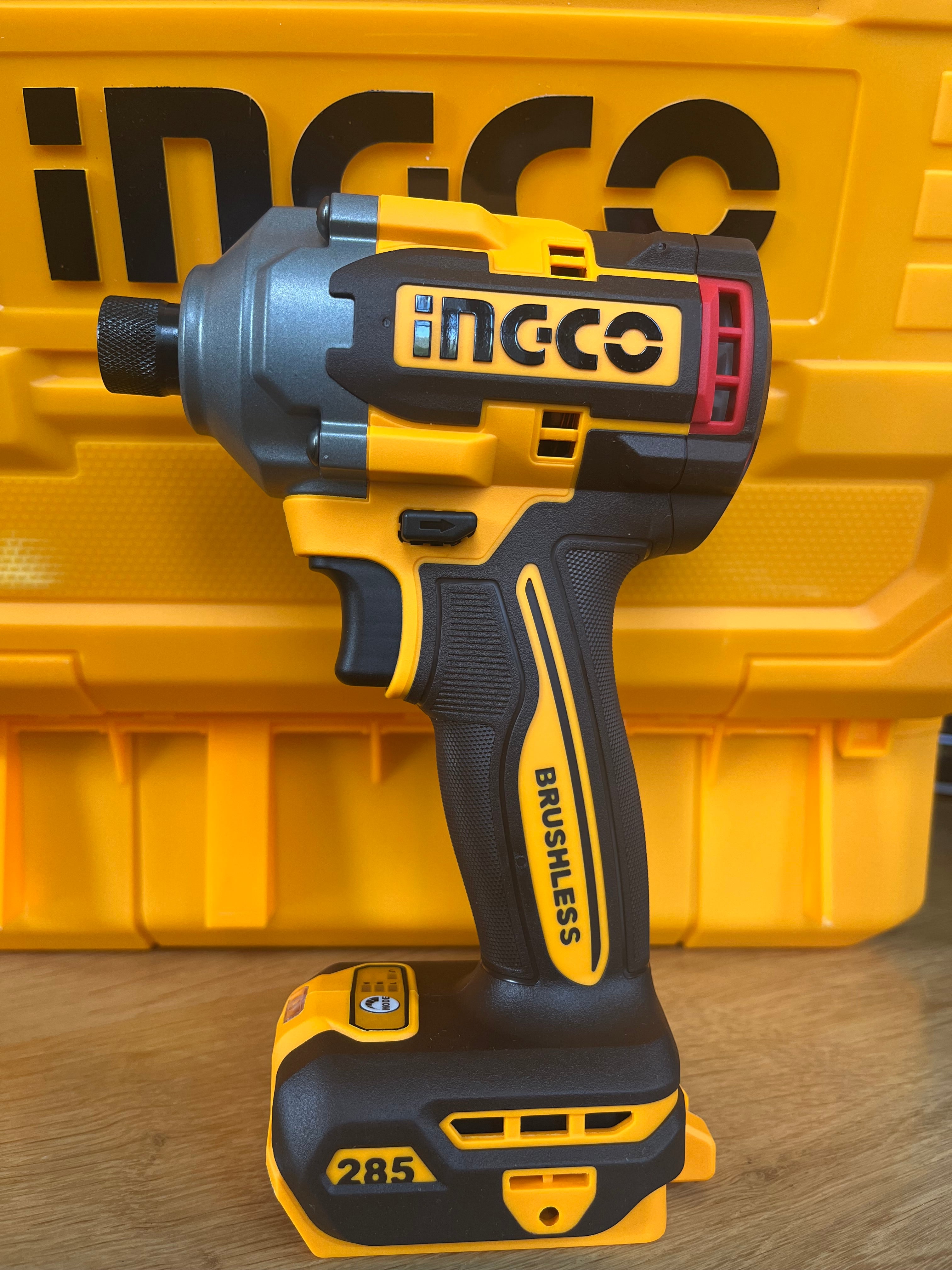 INGCO Drill & Impact Driver Combo Kit - 20 V Brushless 66 Nm Drill; High-Torque Driver; 2× 2.0Ah Batteries + Charger Included