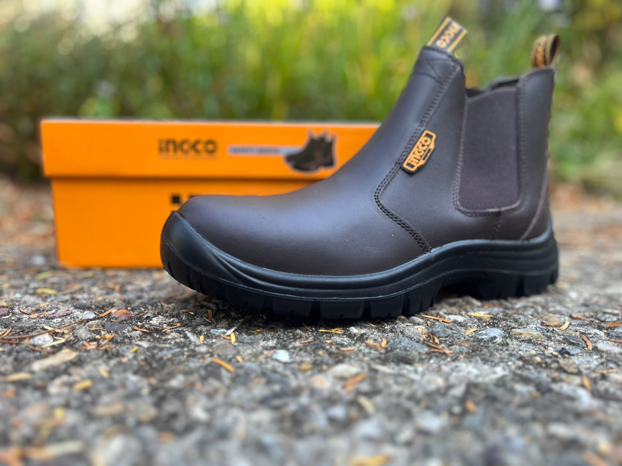 INGCO Steel Cap Toe Safety Boots Oil Resistant & Shock Absorbant